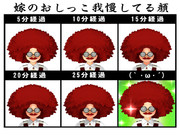 我慢しているアフロ麗華さん