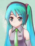 ミクさんを描いてみた♪