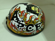 One piece 火炎は燃えます 艾斯 ACE 彩色上絵のヘルメット