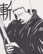 ふと思って　座頭市のたけしさん描いてみました