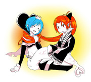 「さ、寒くないか///」　「逆に、あついかな♪」