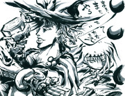 【色紙リクエスト】　ジョセフ＆魔理沙　【こみトレ２１】