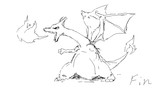 リザードン落書き