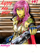 ファイナルファンタジーＸⅢ　ライトニングさん　年賀状