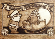 ウッドバーニング　クリスマスカード