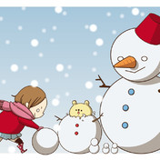 雪遊び ニコニコ静画 イラスト