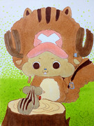 リスと、たぬき。