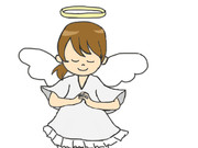 マウスで描いた『天使の女の子』