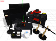 【MMD】和風什器セット、完成