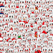 １００人慧音塗ろうとしたら線画が変わってたよ