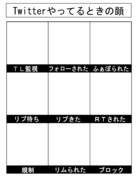 ツイッターをやってるときの顔テンプレ