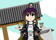 命蓮寺の前で衰退ダンス