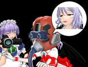 咲夜どこ～？このヘルメット外れないの～　とって～