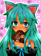 ちょこあげるニャ！