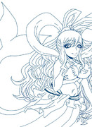 線画しらほしちゃん。