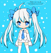 雪はこんこん♪　雪ミク（塗ってみた）