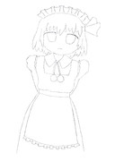 線画　この服はなんなのかー？