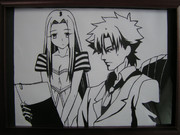 Fate/Zero・衛宮切嗣＆アイリスフィールの切り絵