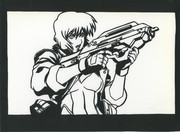 「攻殻機動隊」 草薙素子 「切り絵」
