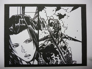切り絵　鉄のラインバレル