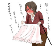 普段はかないスカートを履かざるをえない状況になりテンパる堀本さん