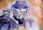 『仮面ライダー王蛇』を描いてみた