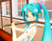 眼鏡と笛とミクさんと