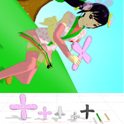 【MMD-OMF3】手裏剣セット【モデル配布】 