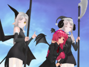 【MMD】しょこあさんとトゥイードル姉妹　