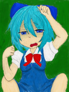 押し倒したチルノ