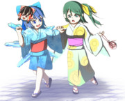 浴衣着てお祭りへ