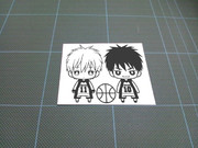 黒子のバスケミニキャラステッカー（黒子＆火神）