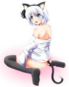 裸Yシャツ猫耳ニーソしっぽ妖夢ちゃん