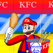 マリオがケンタッキーに食べに来たようです