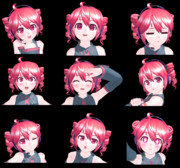 自作テトさん表情モーフ