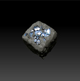 【MineCraft】ダイヤ鉱石を３DCGで作ってみた。