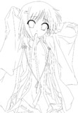 巫女クド　線画