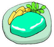 青緑のステーキ