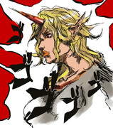 東方ラクガキ　ジョジョにでてきそうな勇儀姐さん