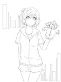 如月ちゃん【線画】