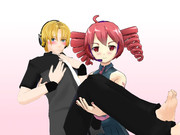 逆お姫様抱っこ ニコニコ静画 イラスト
