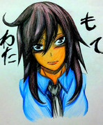 わたモテの娘さんで色鉛筆着色練習