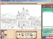 お絵かきの森でお城を描いてみた