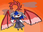 朱鷺子と夕焼け