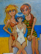 エヴァンゲリオン　3人娘！　カラー