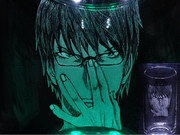 緑間真太郎　手彫りグラス