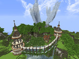 【Minecraft】 巨大クリスタルのある都市