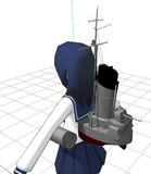 【モデル配布】睦月級兵装セットに船体パーツを追加しました