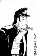ジョジョの奇妙な冒険　浮世絵っぽく描いた