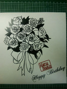 切り絵　Happy Birthday